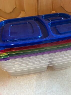 6 New Lunchbox Containers with Lids